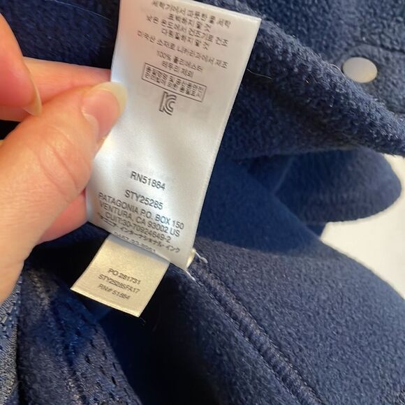 Patagonia Synchilla Fleece Poncho Blue XS/S - Picture 7 of 10